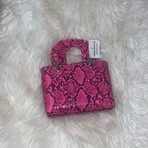 Snake print purse
